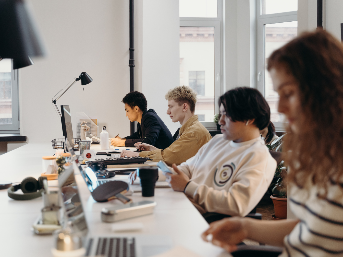 Website analytics on screen